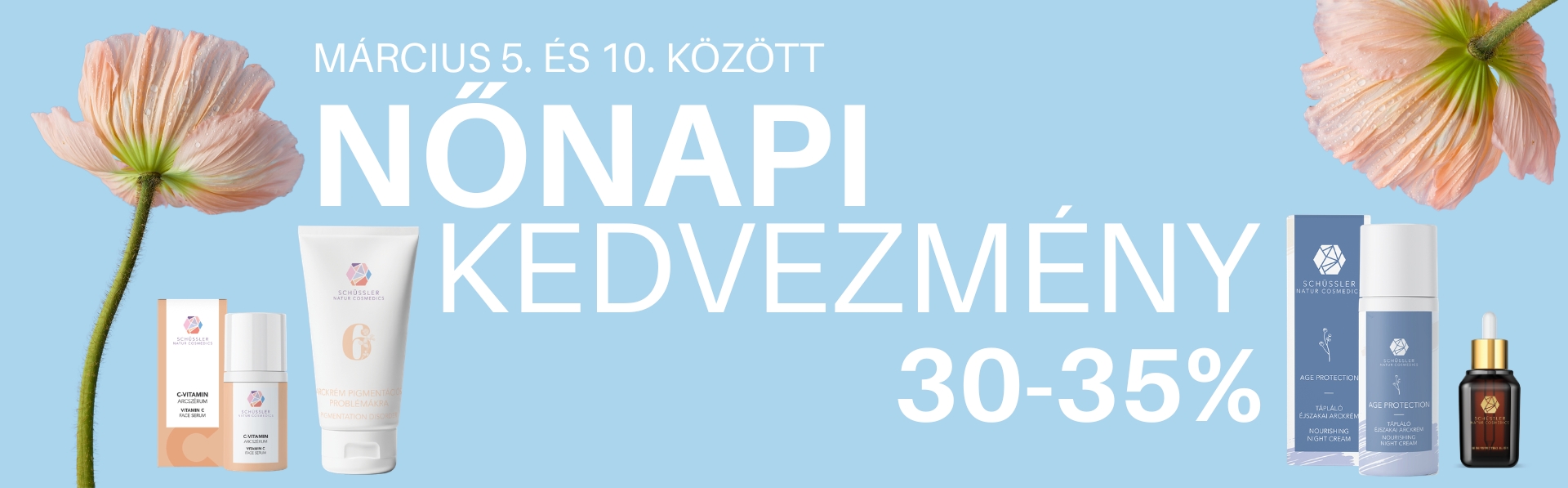 Nőnapi kedvezmények 30-35%